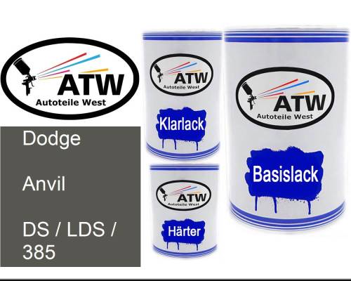 Dodge, Anvil, DS / LDS / 385: 500ml Lackdose + 500ml Klarlack + 250ml Härter - Set, von ATW Autoteile West.